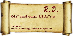 Rózsahegyi Diána névjegykártya