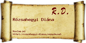 Rózsahegyi Diána névjegykártya